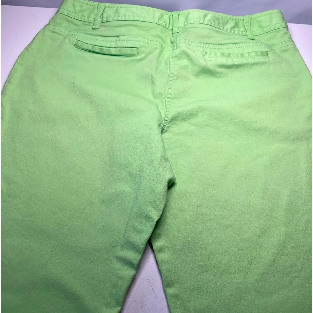 Ann Taylor Loft Lime Green Capris 14P Front Pockets - Picture 2 of 4